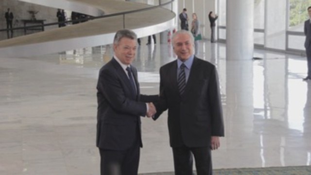 Temer y Santos se comprometen a trabajar por la democracia en Venezuela