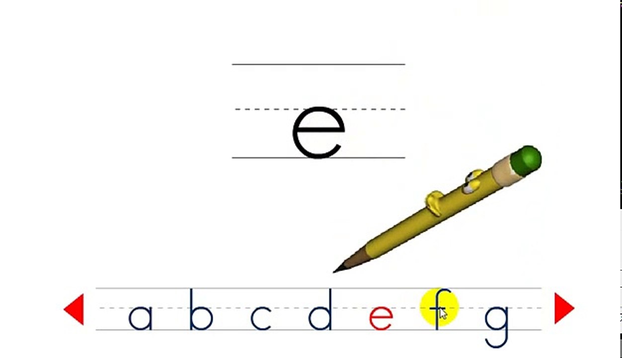 How to write English small letters a - z