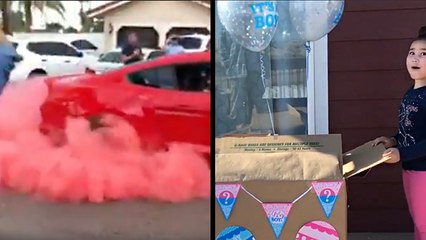 Gender Reveal Is Up In Smoke & 'It's A Boy' Balloons In A Box
