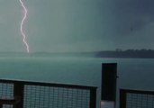 Bolt of Lightning Strikes Water Off Hilton Head Coast