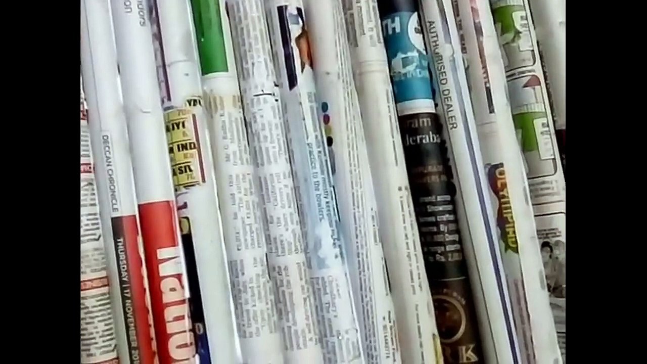 DIY_ How to make side stand using news paper tubes - best out of waste craft