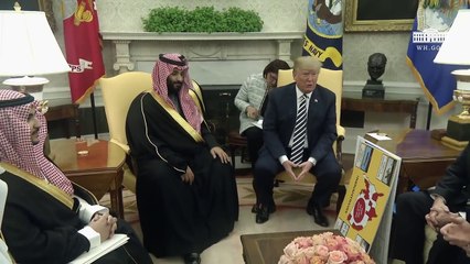 Trump Meets with Crown Prince Mohammad bin Salman of the Kingdom of Saudi Arabia.