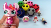 Play Dough Smiley Face Surprise Toys Masha and the Bear My Littlest Pet Shop and Party Animals Toys