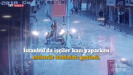 İstanbul'da kazı yapan işçiler ölümden döndü