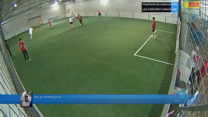 But de Jérôme  (24-8) - POMPIERS DE CHAUVIGNY Vs LES TONTONS FLINGUEURS - 20/03/18 20:00 - LIGUE 2