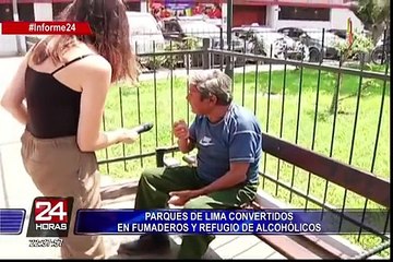 Parques son usados como fumaderos por drogadictos