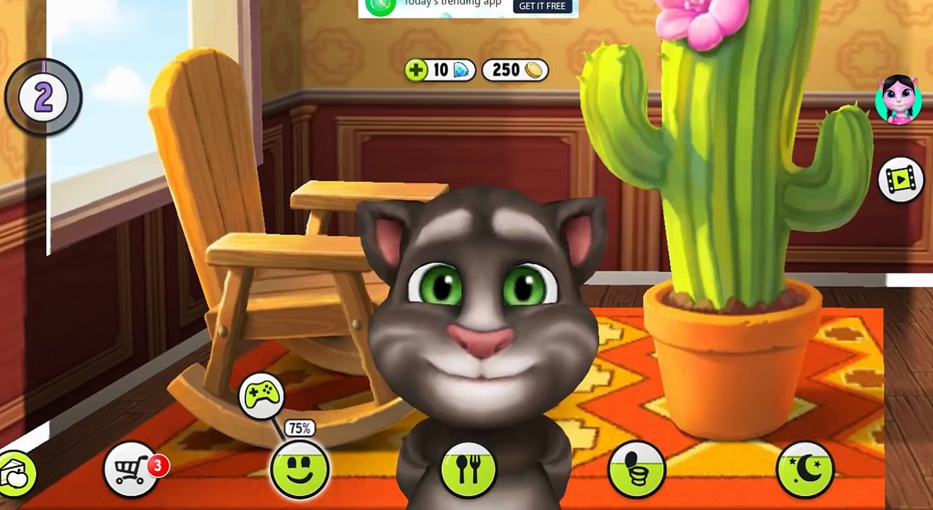 Konuşan Kedi Talking Tom Çiş Yapıyor Banyo Yapıyor Yemek Yiyor Oyun