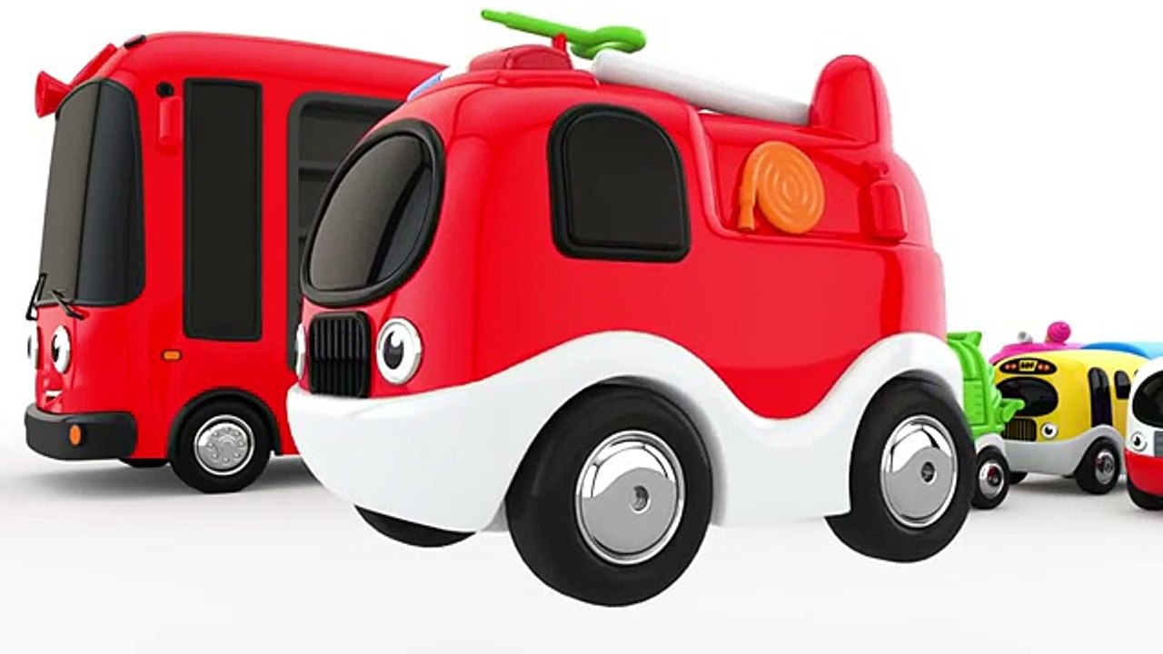 Colors for Children to Learn with Bus Transporter Toy Street Vehicles - Educational Videos