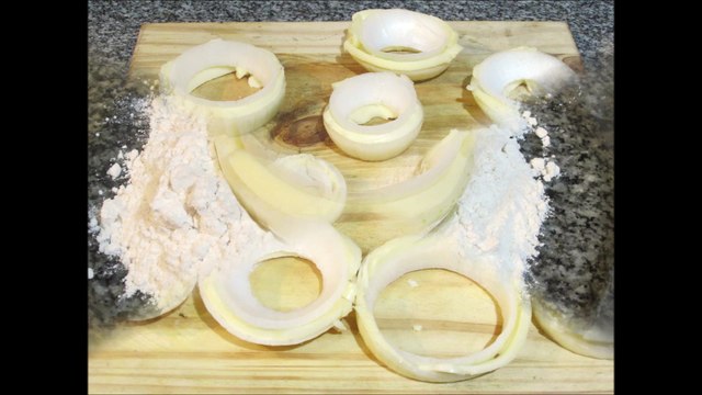 Aros de cebollas rellenas Receta facil