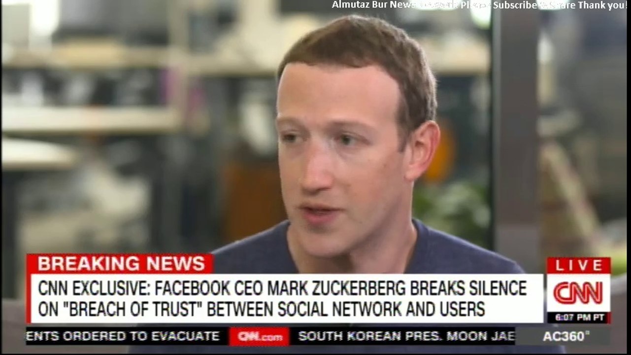 EXCLUSIVE: Facebook CEO Mark Zuckerberg breaks silence on "BREACH OF TRUST" between Social Network and Users. #Facebook #CNN #MarkZuckerberg #SocialMedia #BreakingNews