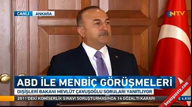 Dışişleri Bakanı Mevlüt Çavuşoğlu'ndan ABD'ye Münbiç yanıtı