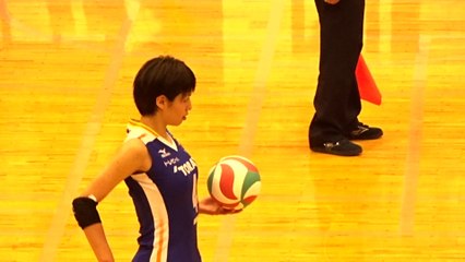 峯村沙紀選手(Saki Minemura)東レアローズ【ﾊﾞﾚｰﾎﾞｰﾙVﾌﾟﾚﾐｱﾘｰｸﾞ女子2016-2017】2016.11.5川越運動公園総合体育館
