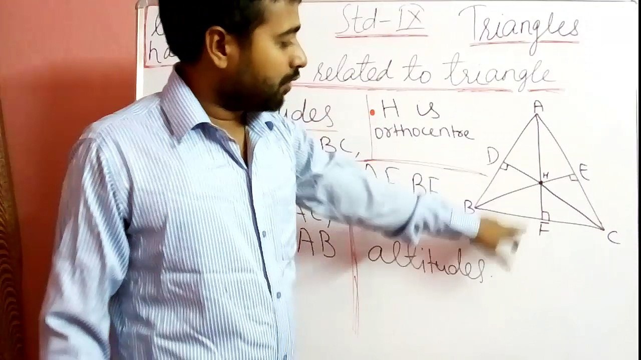 Terms related to triangle I medians of triangle and its centroid I Part- #2