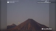 Mysterious glowing object caught flying over Mexico's Colima Volcano