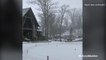 Snow falls in North Carolina as storm moves through