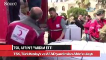 TSK, Afrin'e yapılan yardımların videosunu paylaştı