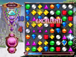 AI Bots Plays Bejeweled3 #4, Speedrun, 4.5M points!!