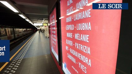 Les prénoms des victimes des attentats de Maelbeek affichés dans le métro