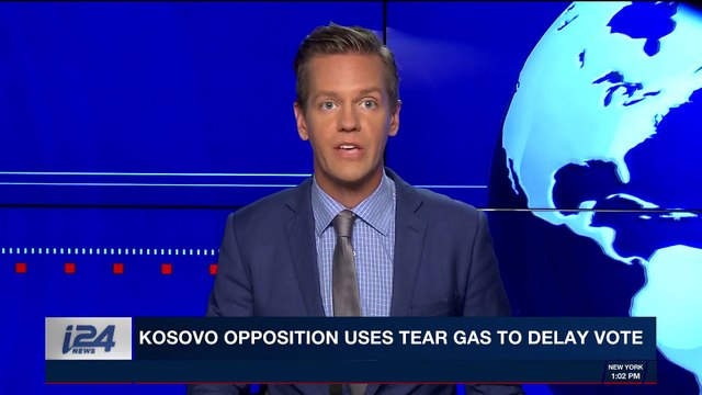 i24NEWS DESK | Kosovo opposition uses tear gas to delay vote | Wednesday, March 21st 2018