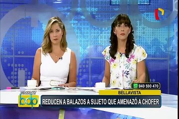 Bellavista: reducen a balazos a sujeto que amenazó a chofer