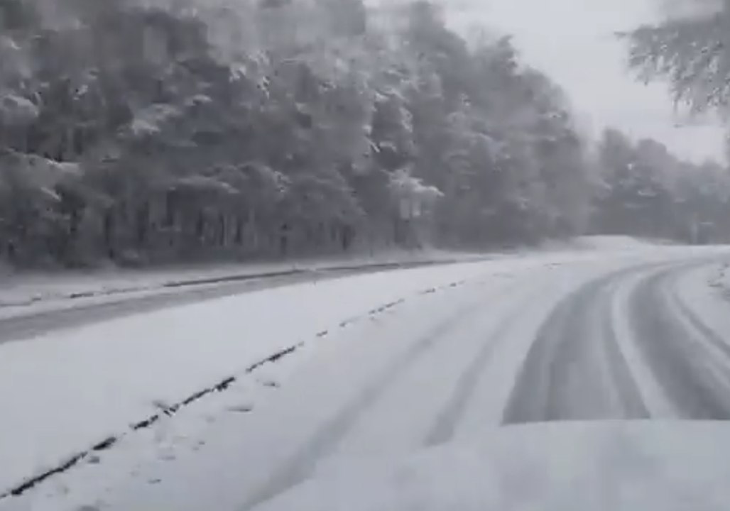 Timelapse Footage Shows Snow Blanketing Virginia Roads