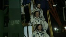 Soyuz MS-08 Crew Board Rocket ahead of Launch