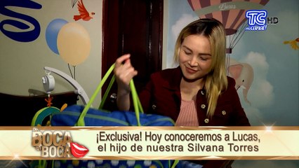 Silvana Torres alistando las cosas del bebé