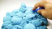 Oddly Satisfying Video | Scooping the blue & green kinetic sand ~ asmr