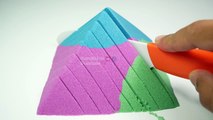 Oddly Satisfying Video | Made a Colorful Pyramid from Kinetic Sand!