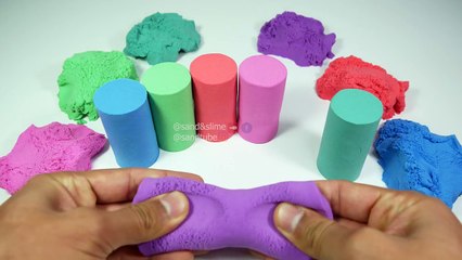 DIY | Satisfying Kinetic Sand Video | Made a Rainbow Bars Column using different color Sand | ASMR