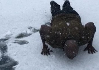 Nor'easter Won't Stop This Man From Getting His Workout In