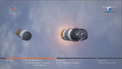 Nave tripulada rusa despega rumbo a Estación Espacial con balón del Mundial