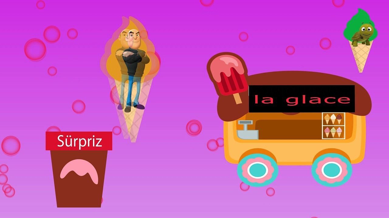 Pepee et ses amis mangent la glace