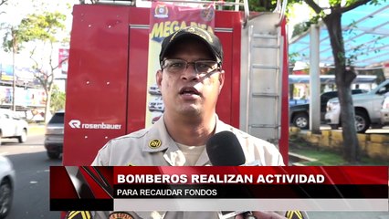 Bomberos realizan actividad para recaudar fondos