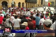 Calles y vías cerca a Palacio de Gobierno fueron cerradas