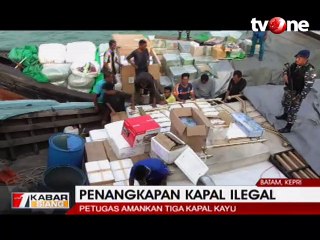 Petugas Tangkap Tiga Kapal Ilegal di Batam