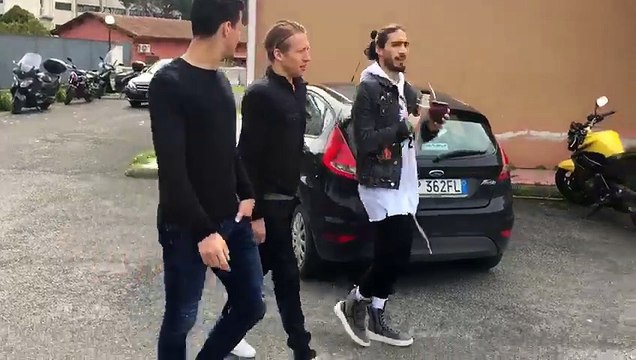 Lazio nelle scuole, l'arrivo dei giocatori