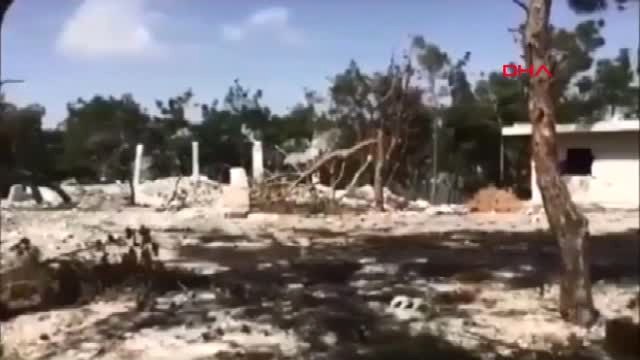 Afrin'de Hava Harekatı ile İmha Edilen Terör Örgütünün Eğitim Kampı ve Muhabere Merkezinden...