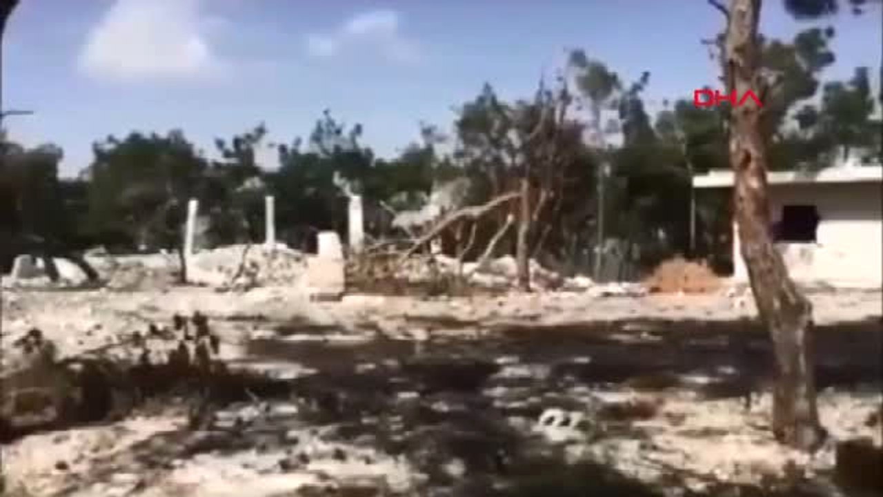 Afrin'de Hava Harekatı ile İmha Edilen Terör Örgütünün Eğitim Kampı ve Muhabere Merkezinden...