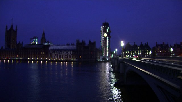 London United: Westminster tribute projected onto Parliament