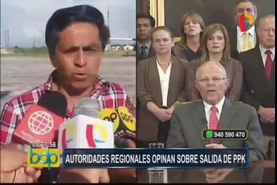 Autoridades regionales se pronuncian tras renuncia de PPK a la Presidencia del Perú