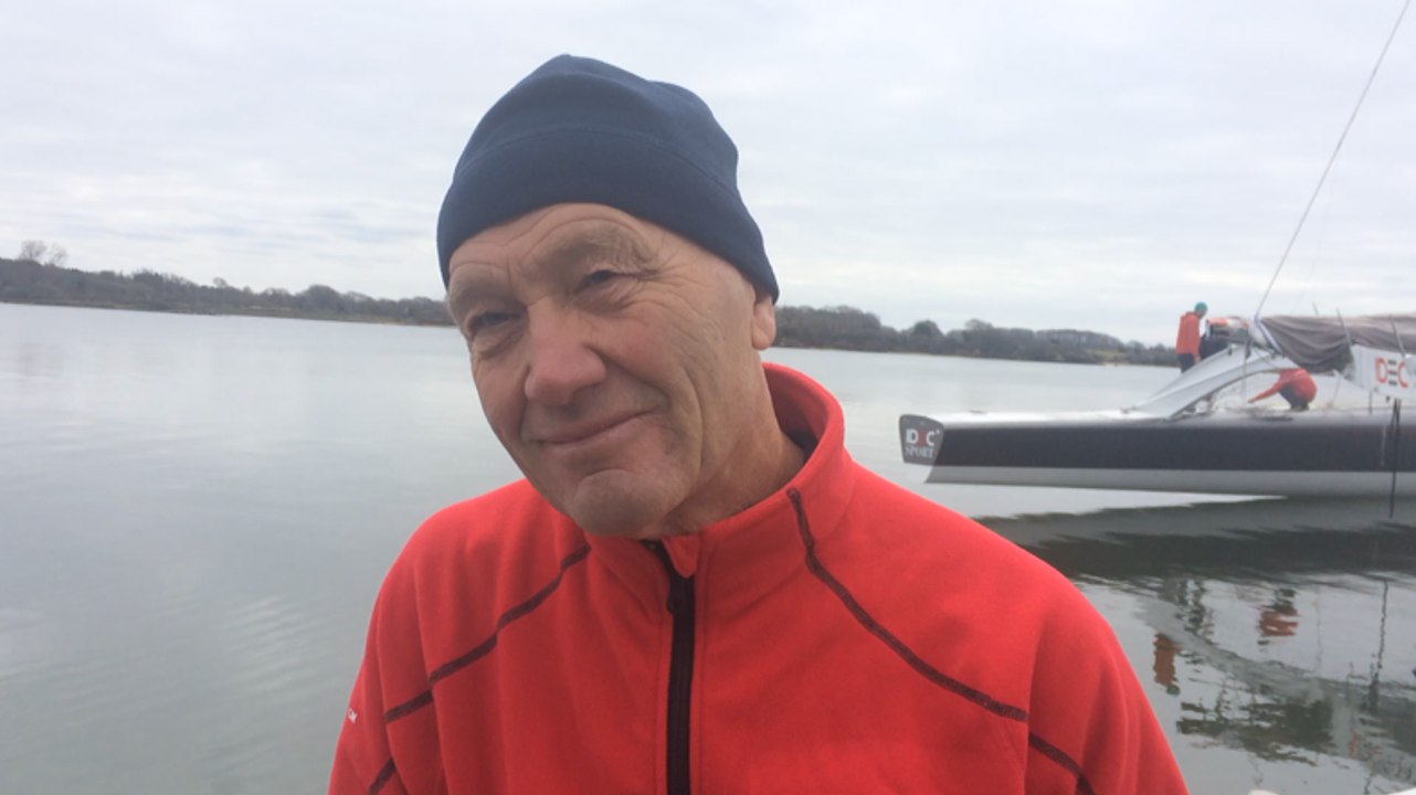 La mise à l’eau d’Idec, le trimaran de Francis...