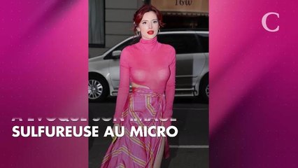 PHOTOS. Bella Thorne laisse entrevoir son soutien-gorge dans une tenue sexy et transparente