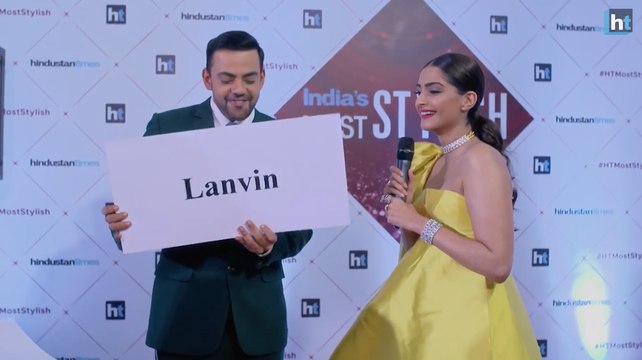 Sonam Kapoor wins the pronounce the designer challenge | HT India's Most Stylish 2018