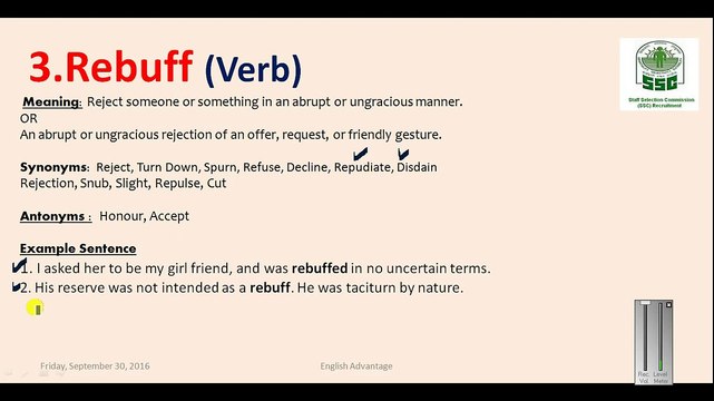 vocabulary for bank po | RRB | IBPS PO | CLERK | SSC CGL | in English