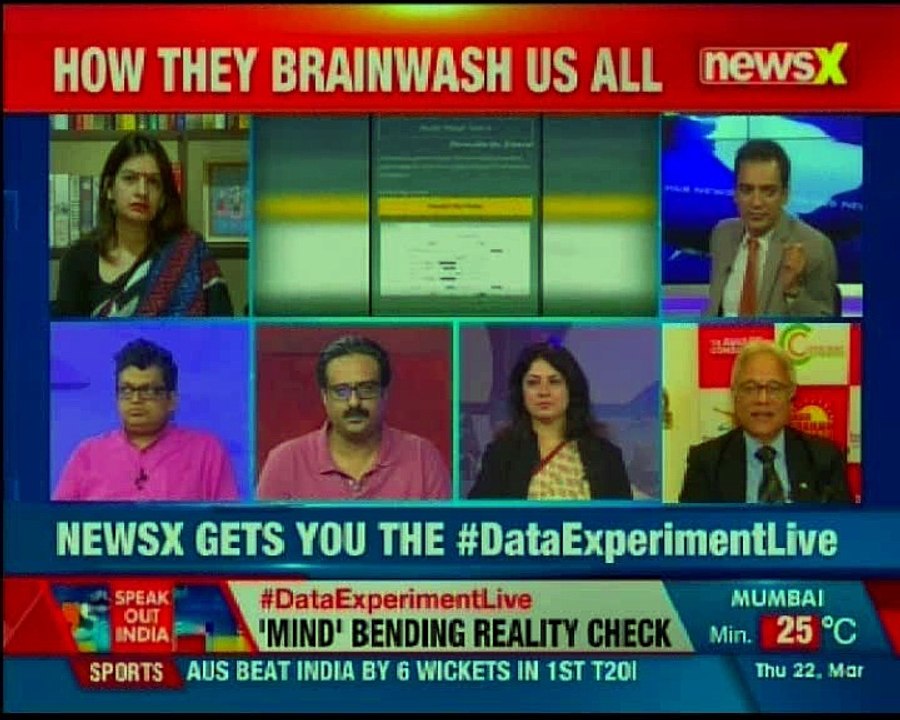 NewsX gets you the Data experiment live; original 'Cambridge Analytica'