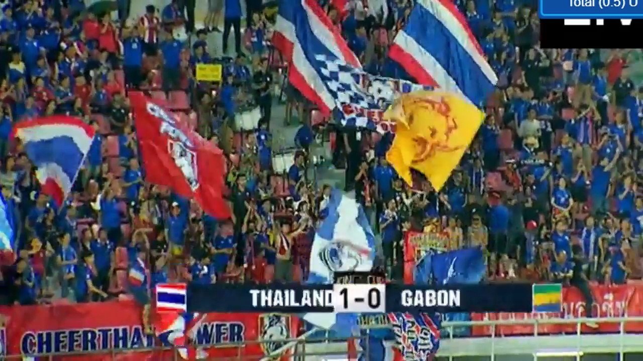 ไทย vs กาบอง  Thailand vs Gabon (0-0) 4-2 Full penalty kicks KINGS CUP 2018