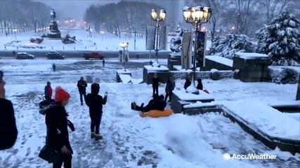 Philadelphia takes advantage of snow day after 4th nor'easter hits hard