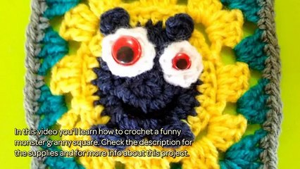 How To Crochet A Funny Monster Granny Square - DIY Crafts Tutorial - Guidecentral