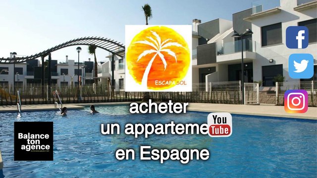 Appartement à vendre dans la résidence Lamar à Pilar de la Horadada en Espagne, avec de 2 à 3 chambres, piscine, terrasse, jardin et parking pour vivre ou passer vos vacances dans une belle région au bord de la mer sur la Costa Blanca d'Espagne.